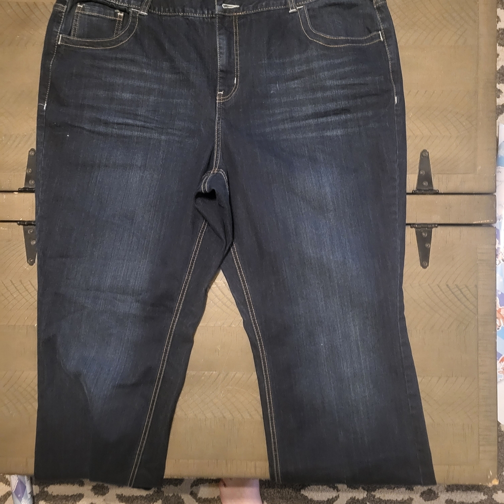 Lane Bryant Dark Wash Straight Leg Jeans